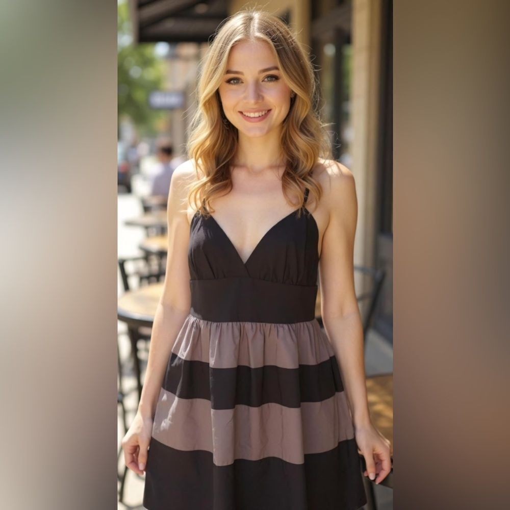 Voom by Joy Han Black and Grey Dress Size S